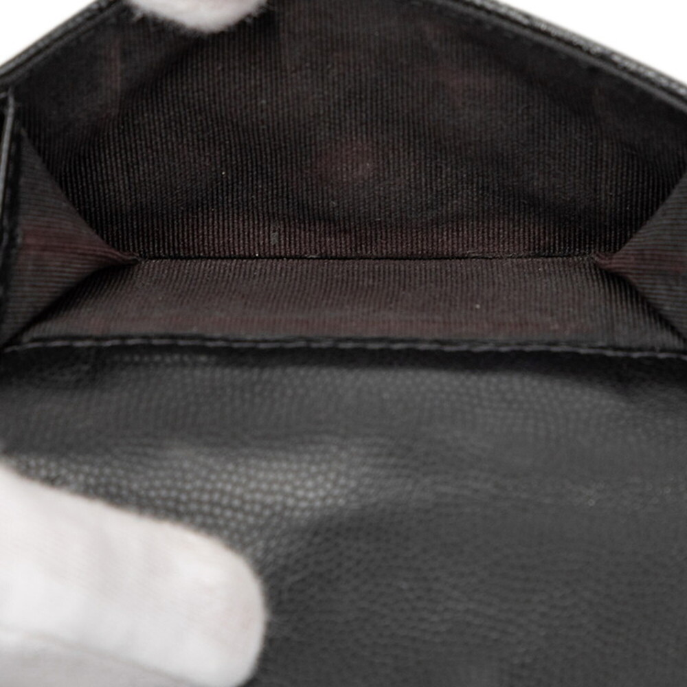 CHANEL Black Caviar Leather Logo Wallet - Picture 5 of 8